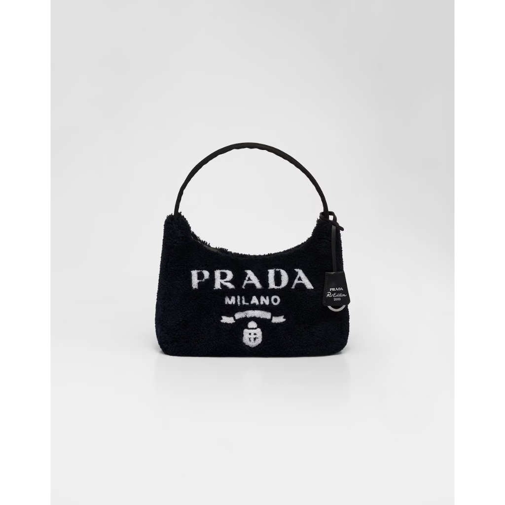 ปราด้า Prada Re-Edition 2000 French Terry Hobo Underarm Bag กระเป๋าถือสุภาพสตรี/กระเป๋าใต้วงแขน