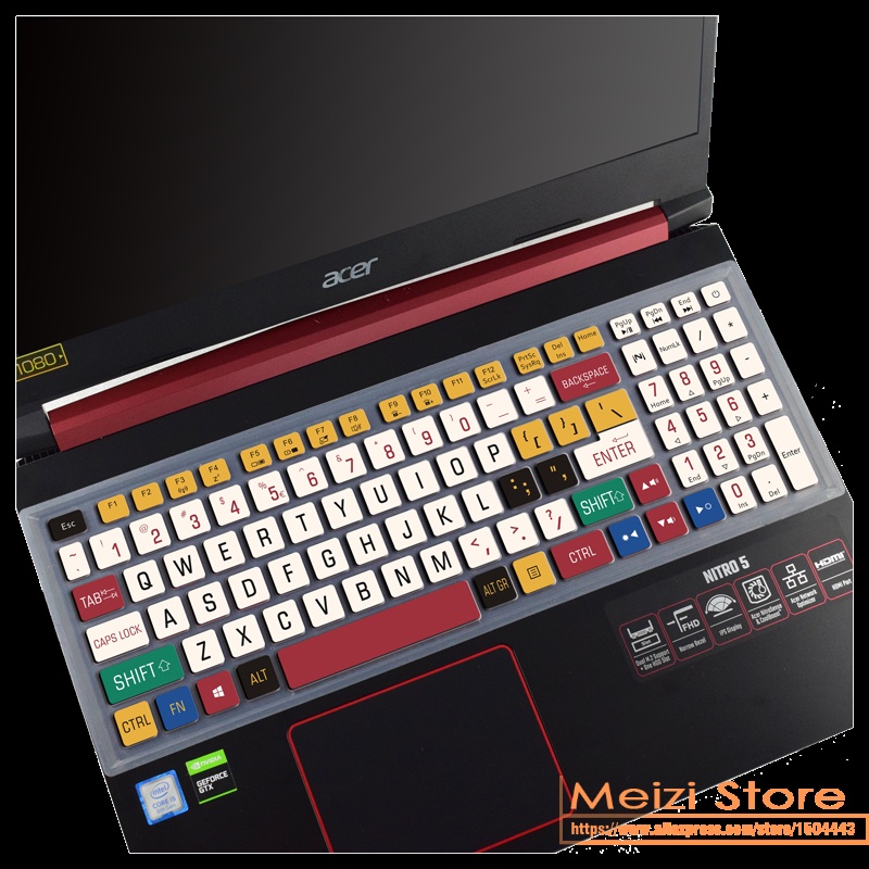 แผ่นซิลิโคนครอบแป้นพิมพ์แล็ปท็อป สําหรับ Acer Aspire Nitro 5 AN515-55 AN515-54 AN515-44 AN515-44 15.6 นิ้ว Predator Gaming 2020