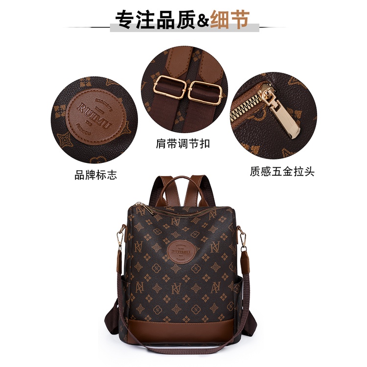 กระเป๋าเป้สะพายหลังลําลอง ขนาดใหญ่ จุของได้เยอะ เข้ากับทุกการแต่งกาย แฟชั่นทันสมัย สไตล์เกาหลี สําหรับผู้หญิง - รูปที่ 5