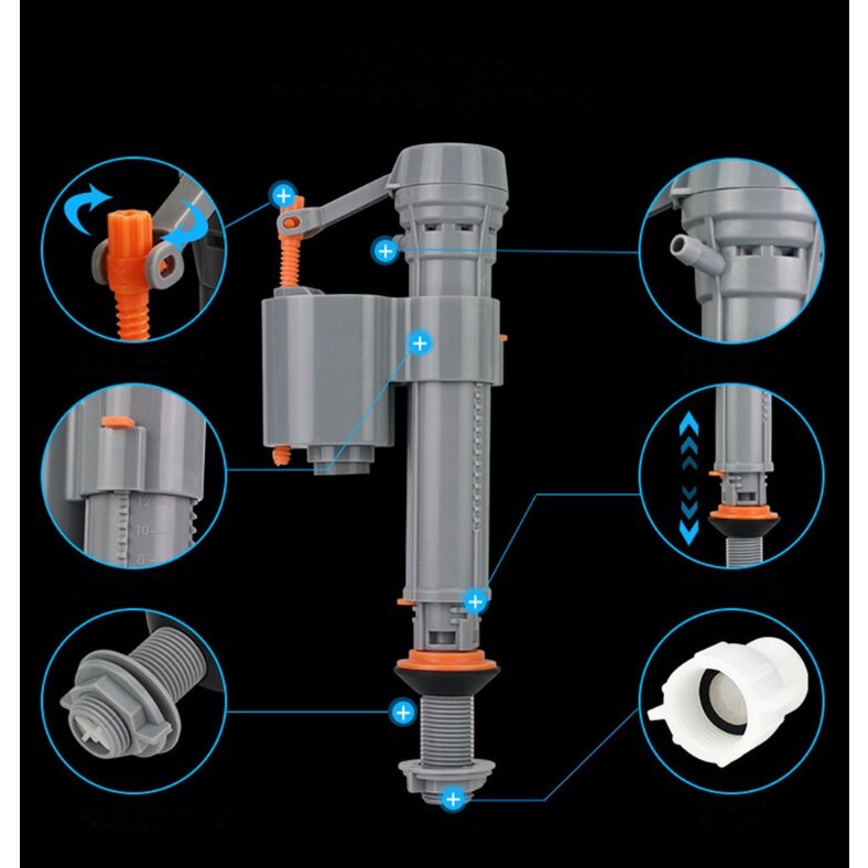 ชุดแกนน้ำเข้า ลูกลอยชักโครก แกนน้ำเข้า ที่เปลี่ยนได้ทุกยี่ห้อ อะไหล่แกนน้ำเข้า ปุ่มกดชักโครกในห้องน้ำ - รูปที่ 2