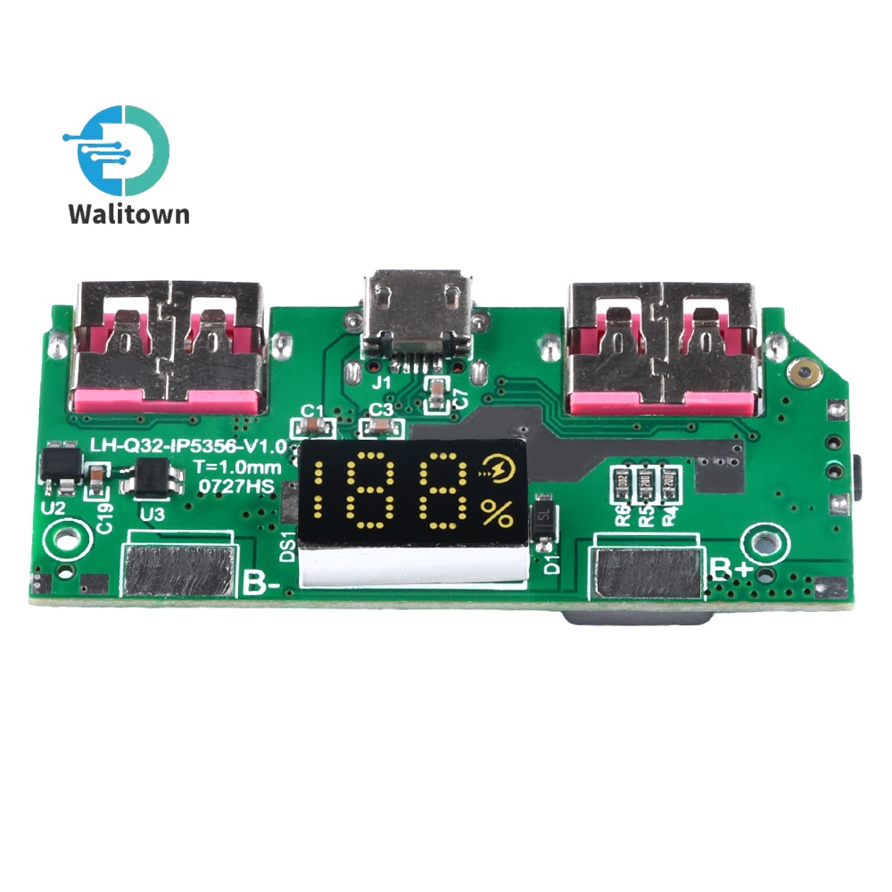 โมดูลชาร์จแบตเตอรี่ Li-ion 5V 3A IP5356 รองรับ TYPE-C Micro USB QC3.0 2.0 PD3.0 PD2.0 AFC FCP