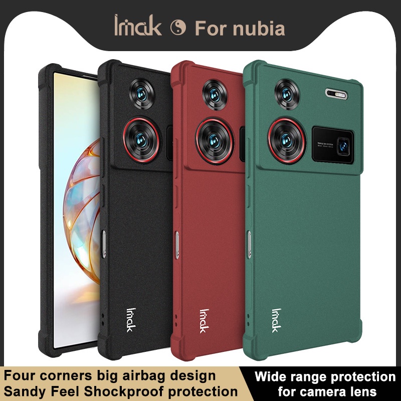Imak สําหรับ ZTE Nubia Z60 Ultra 5G ปลอกกันกระแทก Soft TPU Case Matte สีดําซิลิโคนปกหลัง