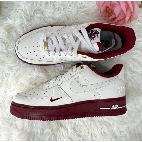 Nike Air Force 1 Low '07 se off-white red ของแท้ 100% รองเท้า train