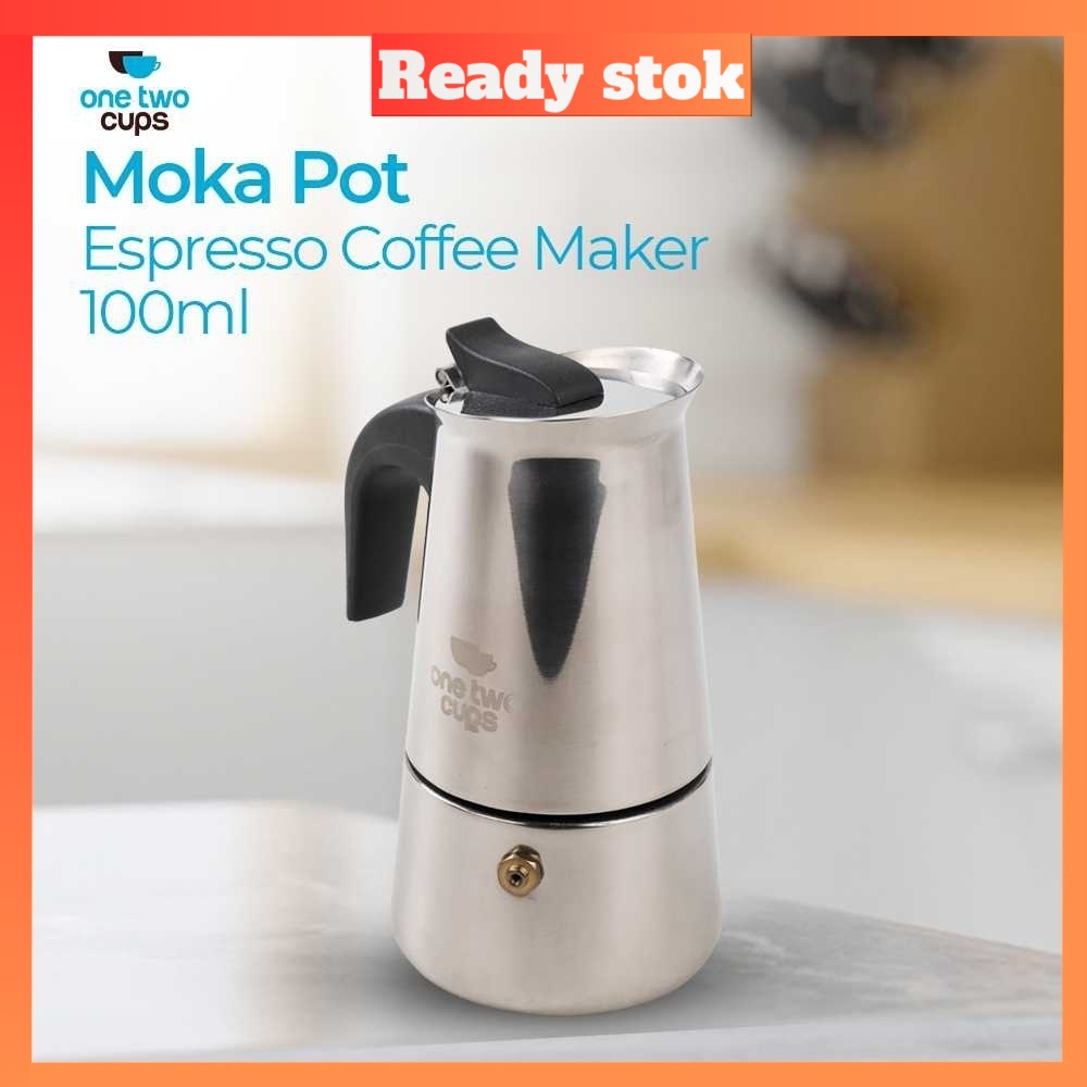เครื่องชงกาแฟเอสเพรสโซ่ กาน้ําชา Moka Pot 100 มล. 2 ถ้วย - Z20