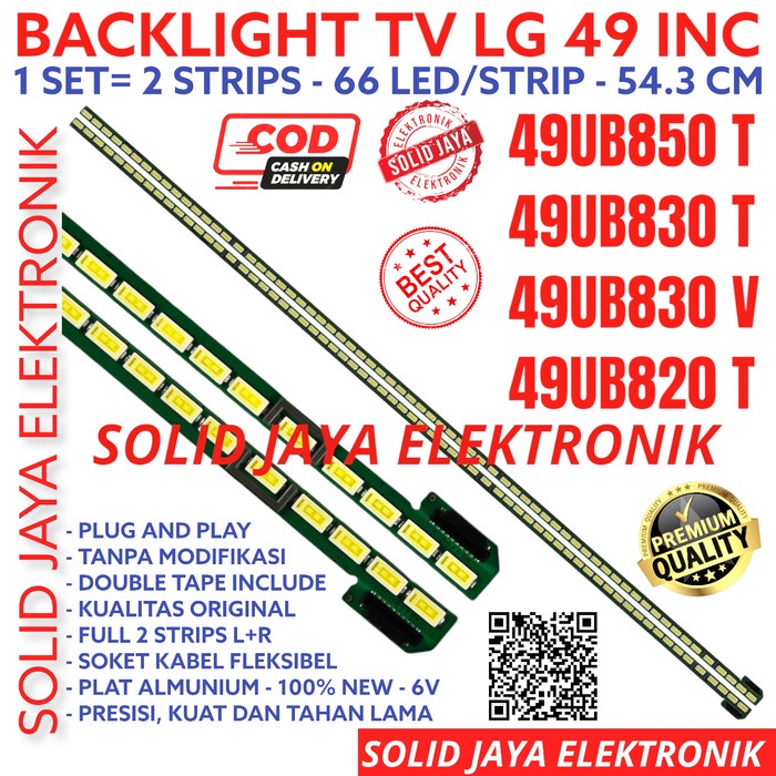 หลอดไฟแบ็คไลท์ Lg LED TV 49 นิ้ว 49UB850T 49UB830T 49UB830V 49UB820T BL Lamp -RZ15