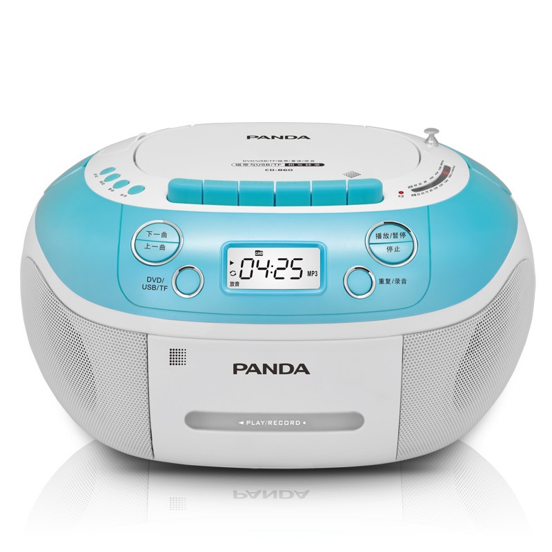 ♞,♘Panda CD-860 Repeater เครื่องเล่น DVD เครื่องเล่น CD เทปบันทึก U ดิสก์ TF Card คลิกเดียวถอดเสียง