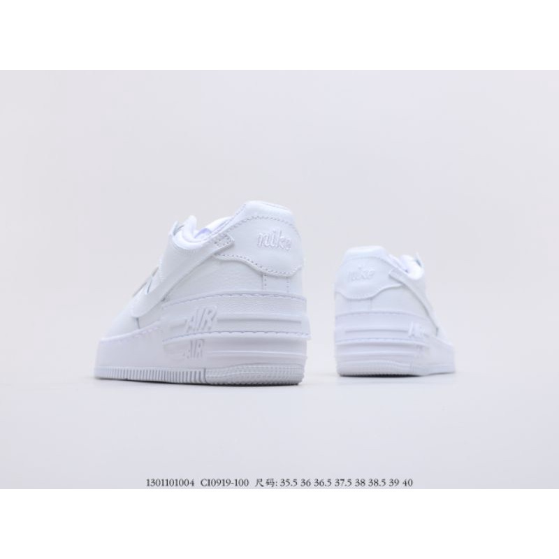 ,,nike Sepatu Nike Air Force 1 Shadow Triple White BNIB แท้ 100% l  รองเท้า free shipping