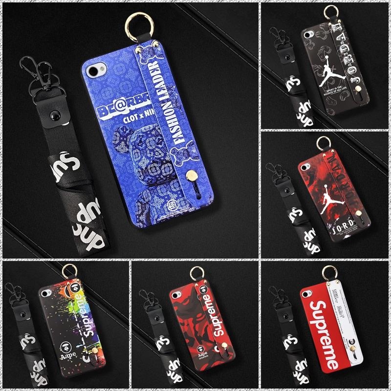 Anti-knock Lanyard Phone Case For iPhone 4/4s Waterproof Dirt-resistant Fashion Design Wristband Cool Silicone Kickstand