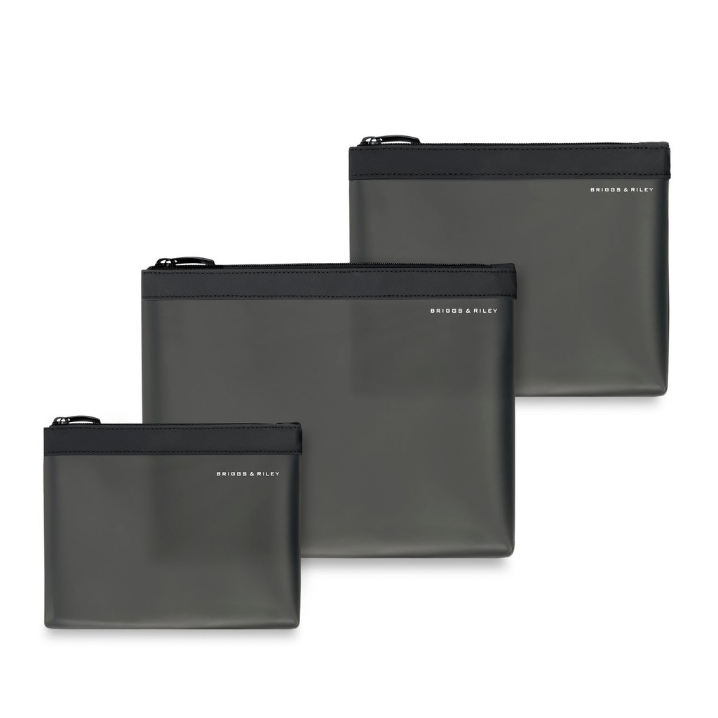 Briggs & Riley Translucent Pouch Set - สีดํา