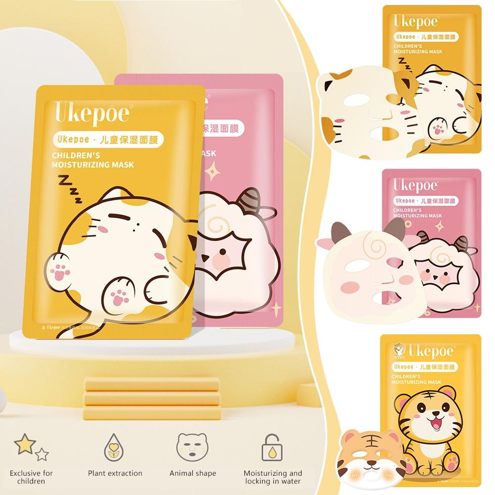 สัตว์การ์ตูนเด็กหน้ากากใบหน้าอ่อนโยนชุ่มชื้นเด็กเด็กหน้ากากใบหน้าสําหรับเด็กชายและ ก4ฉัน0