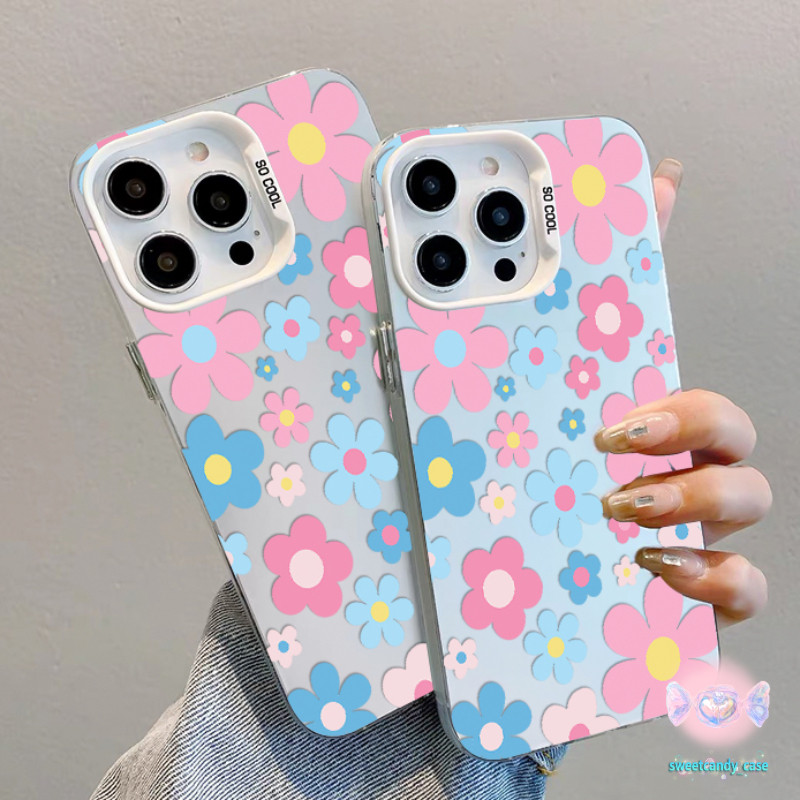เคสโทรศัพท์มือถือดอกไม้ฤดูร้อน IMD สีสันสดใสสำหรับ iPhone 13 12 11 Pro Max XR X XS 7 8 16 15 14 Plus