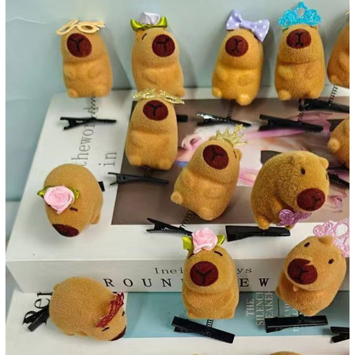S0496 กิ๊บติดผม ดุ๊กดิ๊ก คาปิบาร่า สัตว์น่ารัก ขนาดเล็ก สไตล์เกาหลี Capybara - รูปที่ 2