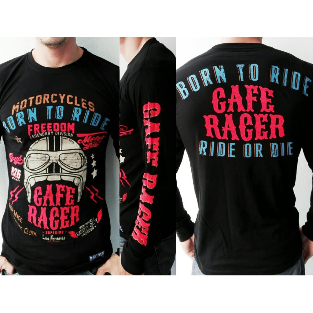 เสื้อยืดแขนยาว Biker มอเตอร์ไซค์ ผู้ชาย FM.BL105