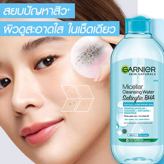 Garnier Skin Naturals Micellar Cleansing Water Salicylic Bha [400ml x 2pcs].