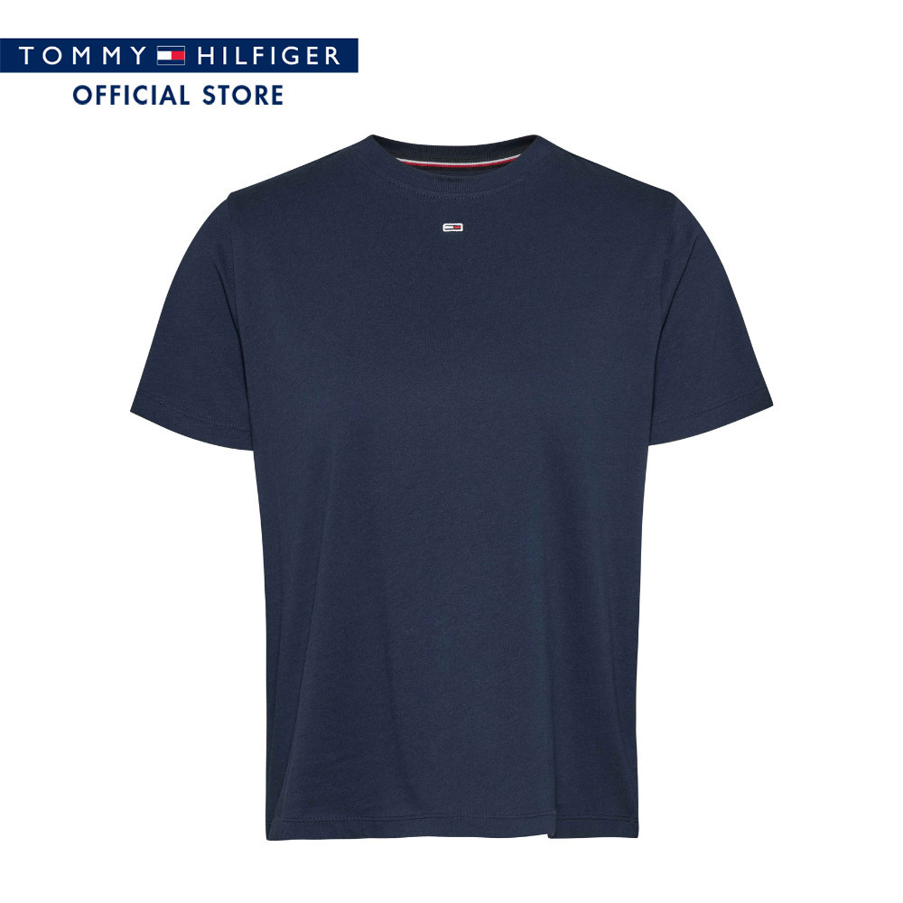 Tommy Hilfiger เสื้อยืด ผู้หญิง รุ่น DW0DW18441 C1G - สีน้ำเงิน ทรง Regular Fit
