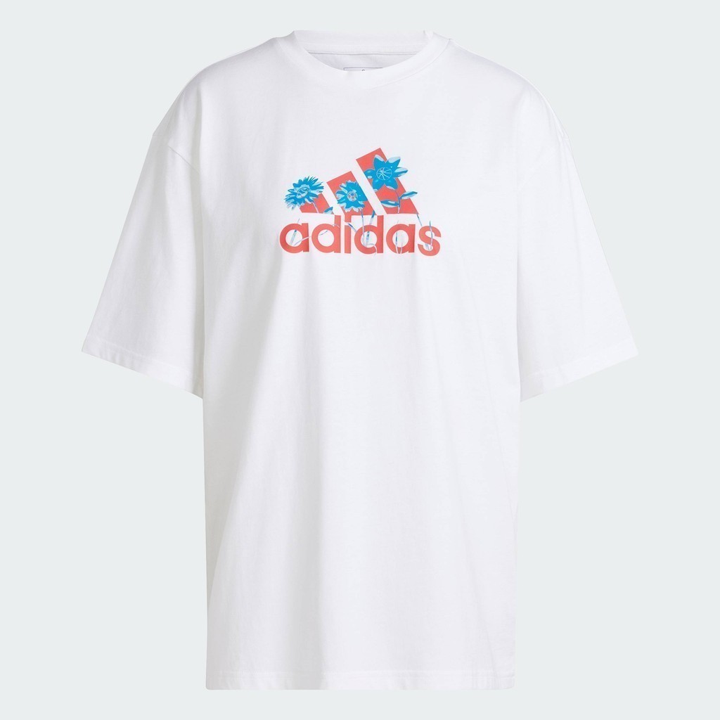 adidas Lifestyle Flower Pack Badge of Sport Tee Women White IT1421