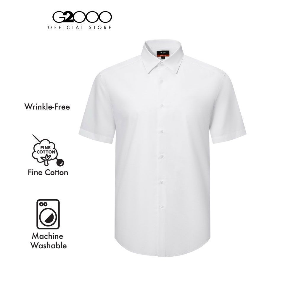 G2000 เสื้อเชิ้ตแขนสั้นแบบทางการสำหรับผู้ชาย ทรง Smart Fit รุ่น 4113194200 WHITE