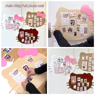 Creative Felt Photo Wall Board ฉากหลัง Handmade แมวน่ารัก Cat Wall ตกแต่ง