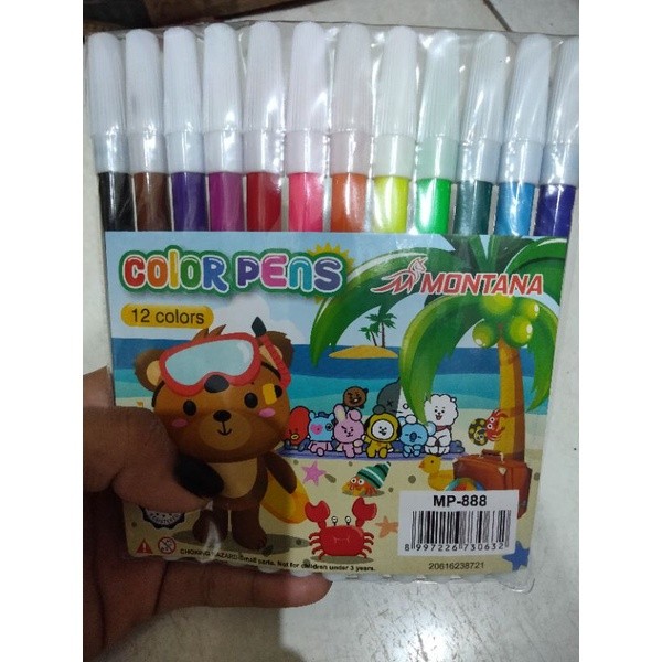 (1 แพ็ค) montana MP888 ปากกามาร์กเกอร์ 12 สี