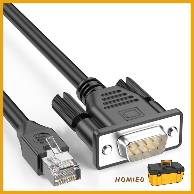 Homie RJ45 8P8C Ethernet to DB9 RS232 ควบคุมสาย Serial Port Extension สายไฟ