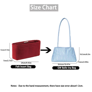 Evertoner สําหรับ GW Balle-ina Felt ผ้าใส่กระเป๋าแต่งหน้ากระเป๋าถือ Organizer กระเป๋าเดินทางด้านใน