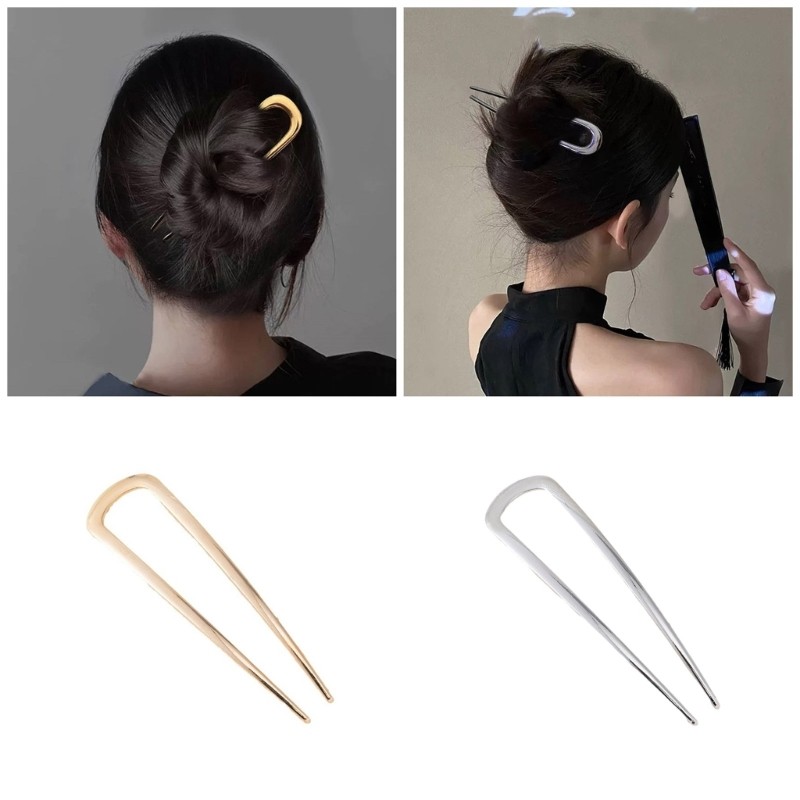 R* Stylish U Shape French Hair Pins Hair Accesories Hairpieces สําหรับผมหนา
