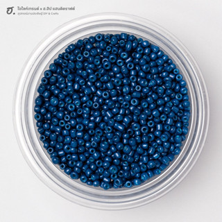 ลูกปัดเม็ดทราย ขนาด 2 มม. สีกรมท่า Dark Sea