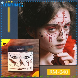 Lontime สติกเกอร์รอยสักชั่วคราว ลายตัวตลก รอยแผลเป็นบนใบหน้า สําหรับเด็ก และผู้ใหญ่ 6 ชิ้น