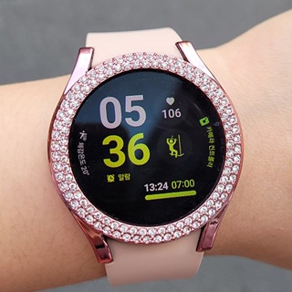 เคสนาฬิกาข้อมือ PC ประดับเพชร สําหรับ Samsung Galaxy watch 4 5 40 มม. 44 มม.