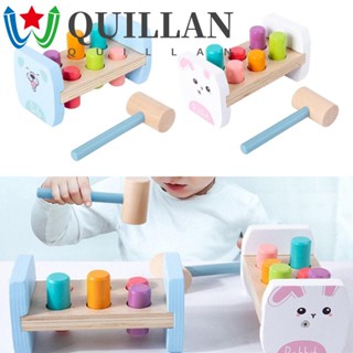 Quillan ม้านั่งไม้ สีสันสดใส ของเล่นฝึกตรรกะ ของขวัญเทศกาล สําหรับแม่ และลูก