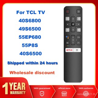 ใหม่ ของแท้ รีโมตคอนโทรล RC802V FUR6 Google Assistant สําหรับ TCL TV 40S6800 49S6500 55EP680 55P8S 40S6500