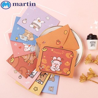 Martin ซองจดหมาย กระดาษอวยพร ลายการ์ตูนน่ารัก 9 แบบ สําหรับตกแต่ง ของขวัญปีใหม่