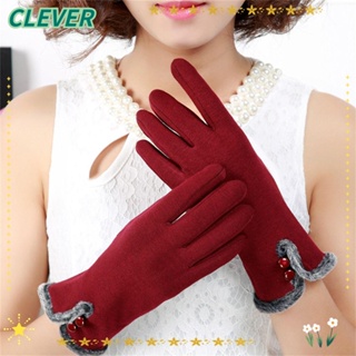 Clever ถุงมือกันลม ให้ความอบอุ่น แฟชั่นฤดูหนาว พร้อมปุ่มกด หน้าจอสัมผัส