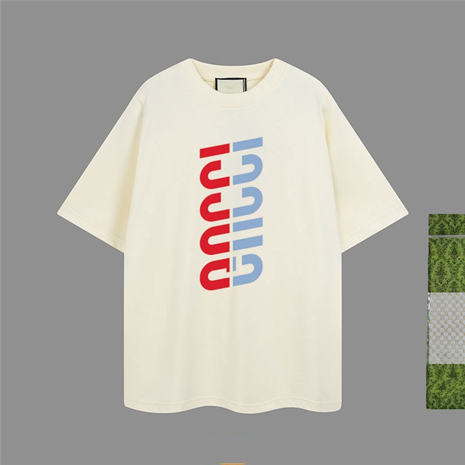 23sguc เสื้อยืดแขนสั้นลําลอง พิมพ์ลายตัวอักษรดิจิทัล คุณภาพสูง แฟชั่นฤดูร้อน สําหรับผู้ชาย และผู้หญิง