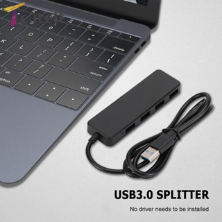 Tcuteit อะแดปเตอร์ฮับ USB 3.0 4 พอร์ต แบบบางพิเศษ ความเร็วสูง สําหรับคอมพิวเตอร์ แล็ปท็อป