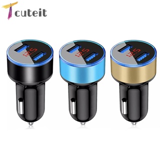 Tcuteit อะแดปเตอร์ชาร์จโทรศัพท์มือถือ USB แบบพอร์ตคู่