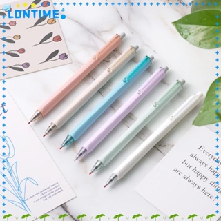 Lontime ปากกาเจลพลาสติก 0.5 มม. สีดํา คุณภาพสูง สําหรับสํานักงาน 6 ชิ้น
