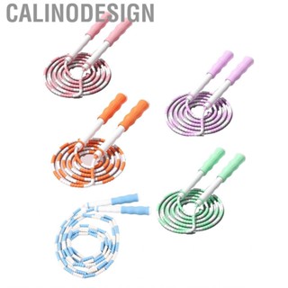 Calinodesign Jump Rope  Segmented Jumping Sturdy Untangled  Slip Handle Adjustable Length PP Plastic for Park