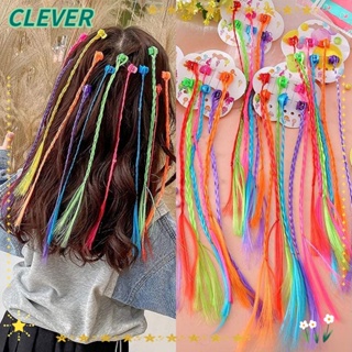 Clever กิ๊บติดผมถักเปีย สีสันสดใส เครื่องประดับผมน่ารัก DIY