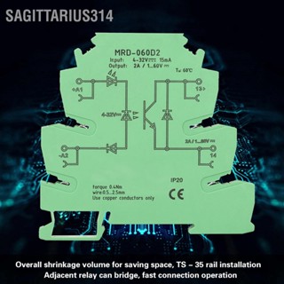 Sagittarius314 MRD-060D2 โมดูลโซลิดสเตตรีเลย์บางเฉียบ 6.2 มม. อินพุต 4-32VDC NO