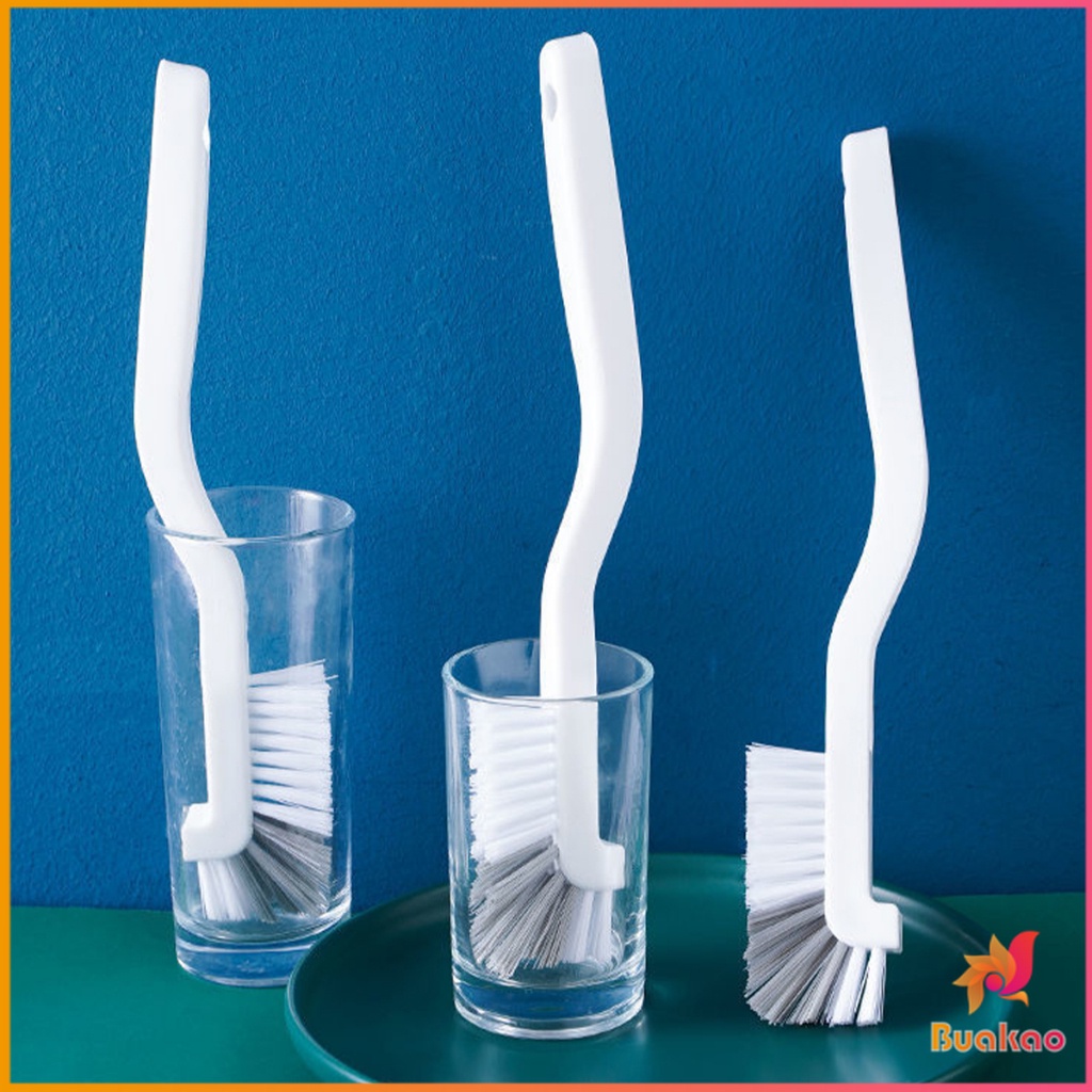 BUAKAO แปรงล้างขวด ล้างแก้ว ขวดนม แก้วไวน์ 25.5cm สําหรับทําความสะอาดถ้วยแก้ว brush