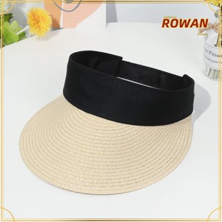 Rowans หมวกชายหาด ผู้หญิง แบบพกพา พับได้ หมวกกันแดด