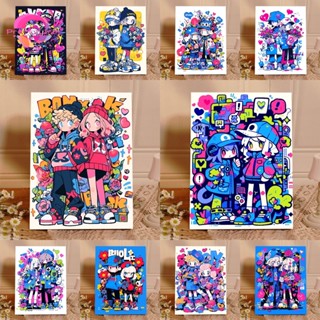 【PL】ชุดงานจิตรกรรมเม็ดบีด ทรงเพชร พลอยเทียม แนวตั้ง 5D ลายตัวละครคู่รัก Dopamine 30x40 ซม. สําหรับตกแต่งบ้าน DIY