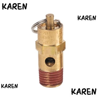 Karen วาล์วคอมเพรสเซอร์แอร์ ทองเหลือง 1/4 นิ้ว 125PSI ไม่เป็นสนิม สีทอง