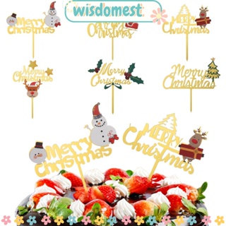 WISDOMEST ท็อปเปอร์อะคริลิค รูปซานตาคลอส สําหรับตกแต่งเค้กคริสต์มาส DIY