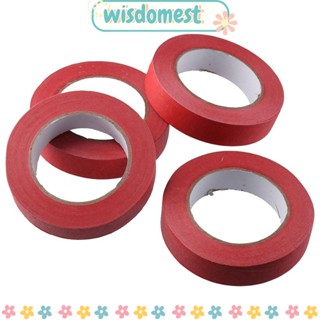 Wisdomest เทปกระดาษกาว 1 นิ้ว x 55 หลา สีแดง ถอดออกได้ สําหรับวาดภาพระบายสี 10 แพ็ก