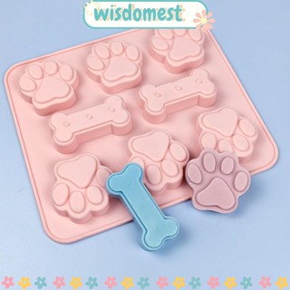 Wisdomest แม่พิมพ์ซิลิโคน รูปกระดูกสุนัขน่ารัก สีชมพู สําหรับทําคุกกี้ เบเกอรี่ DIY