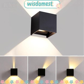 Wisdomest โคมไฟติดผนัง LED ฟลัดไลท์ ในร่ม โมเดิร์น โคมไฟกลางแจ้ง