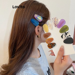 Lovito กิ๊บติดผม ลําลอง น่ารัก สําหรับผู้หญิง L63AD137 (สีม่วง/น้ําเงิน/ดํา)