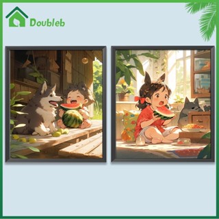 【Doub X ✮】ภาพวาดปักเพชร ทรงกลม ลายแตงโม 5D DIY สําหรับตกแต่งบ้าน ✮